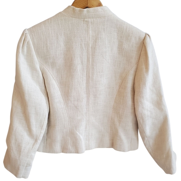 Maduson Vienna Vntg Women's Blazer. Cream Linen/Cotton. 6 - Picture 7 of 10